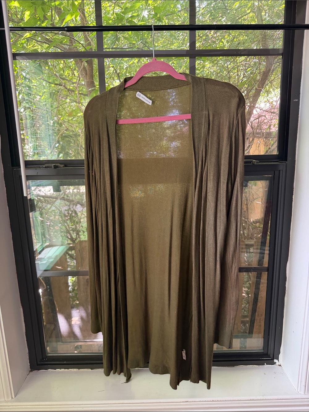 Lightweight Olive Open-Front Cardigan - Women